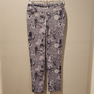 🥳LISETTE Monochrome Patterned Trousers Size 8